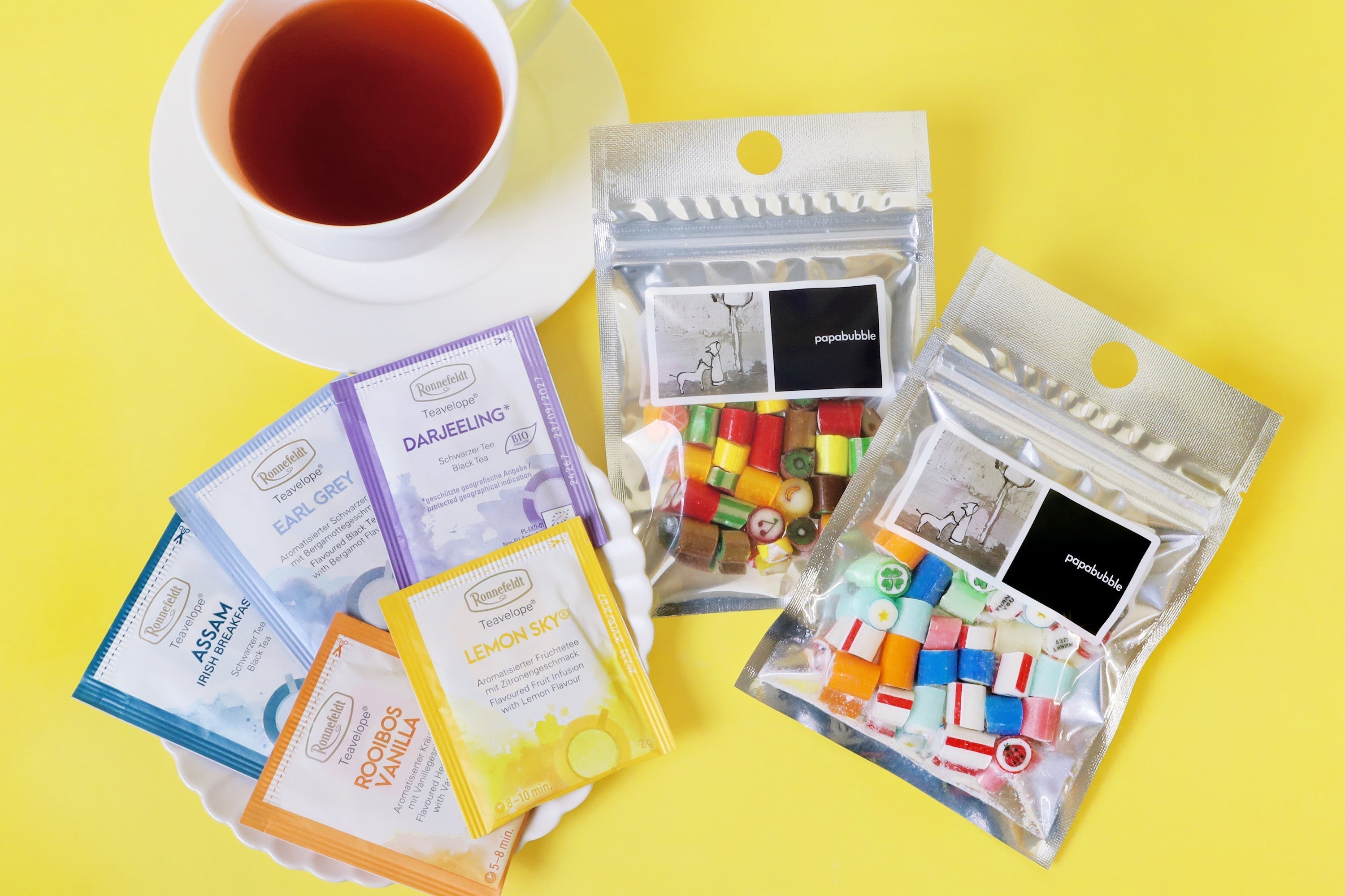 PAPABUBBLE × ロンネフェルト 香りと味わいを楽しむ、キャンディと紅茶