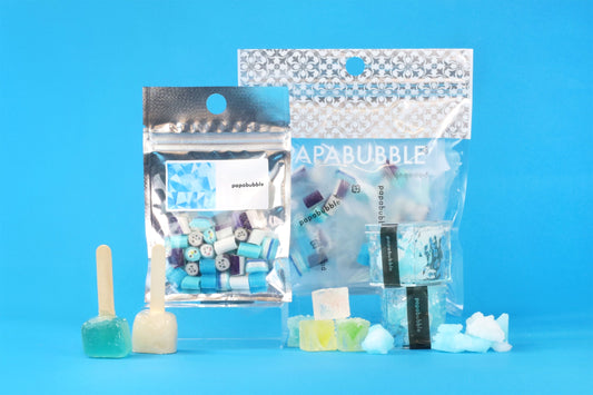 パリッともっちり新食感の氷グミや昨年話題の“流氷のカケラ”キャンディまで　全4種　PAPABUBBLEの氷シリーズ　7月2日より発売