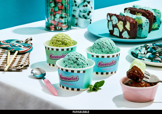 ザクザク65層に“チョコミント脳”？！クセになる新体験　食感もビジュアルも振り切った、マニア仕様スイーツ　全8種PAPABUBBLEのチョコミントシリーズ　4月16日より発売