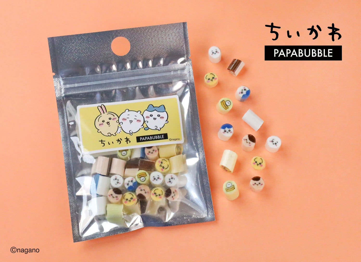 パパブブレ ×「ちいかわ」初コラボ！ ちいかわたちが、職人技が光るキャンディに。 5月8日より全国店舗にて発売
