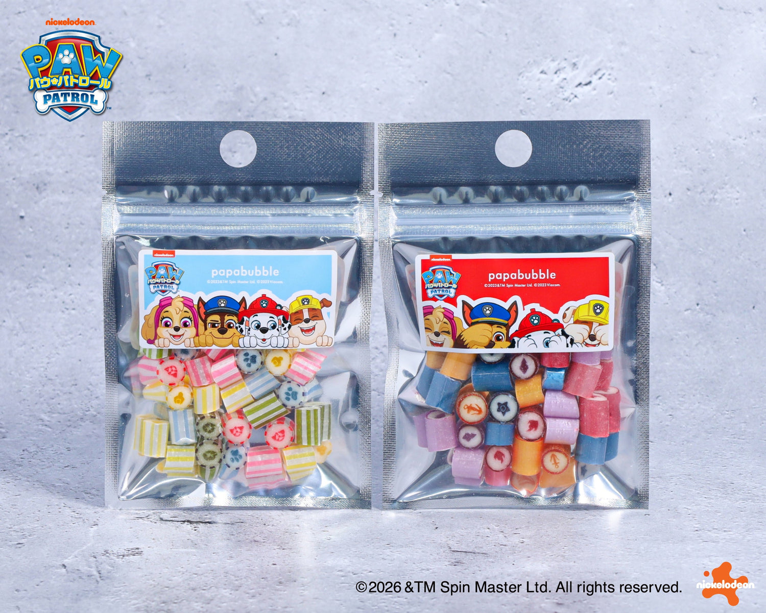「パウ・パトロール」×「PAPABUBBLE」再び出動！8キャラクターを“パウっと”表現したキャンディミックスセット　1月29日（木）より全国店舗で発売