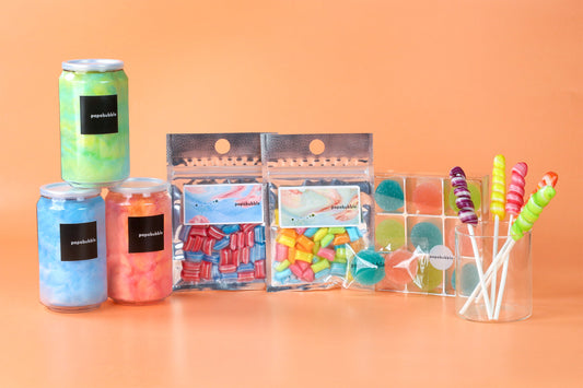 “食べる炭酸”？！初夏を感じる爽快キャンディ　さくしゅわ食感がたまらない発泡キャンディやロリポップなど　全4種　PAPABUBBLEのはじけるしゅわしゅわシリーズ　4月16日より発売