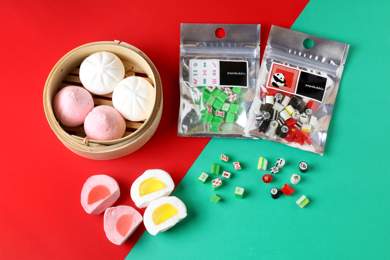 毎年すぐに“完売”の麻雀キャンディや本物そっくりな中華まんマシュマロまで　全4種　PAPABUBBLEの中華モチーフスイーツフェア　1月8日より発売