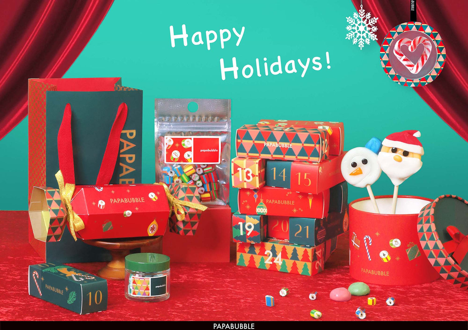 くすっと笑える“まさかの”フォルムは幸運を招く？！“光る”ロリポップやバブレッツなど　全2種　PAPABUBBLEのクリスマスシリーズ第2弾　12月4日より発売
