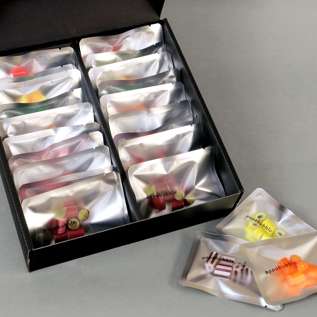 プレミアムギフト】フルーツミックスミニ 20袋 黒BOX – PAPABUBBLE ONLINE